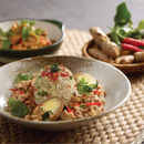 Stir-fried Basil Chicken with Green Curry Fried Rice